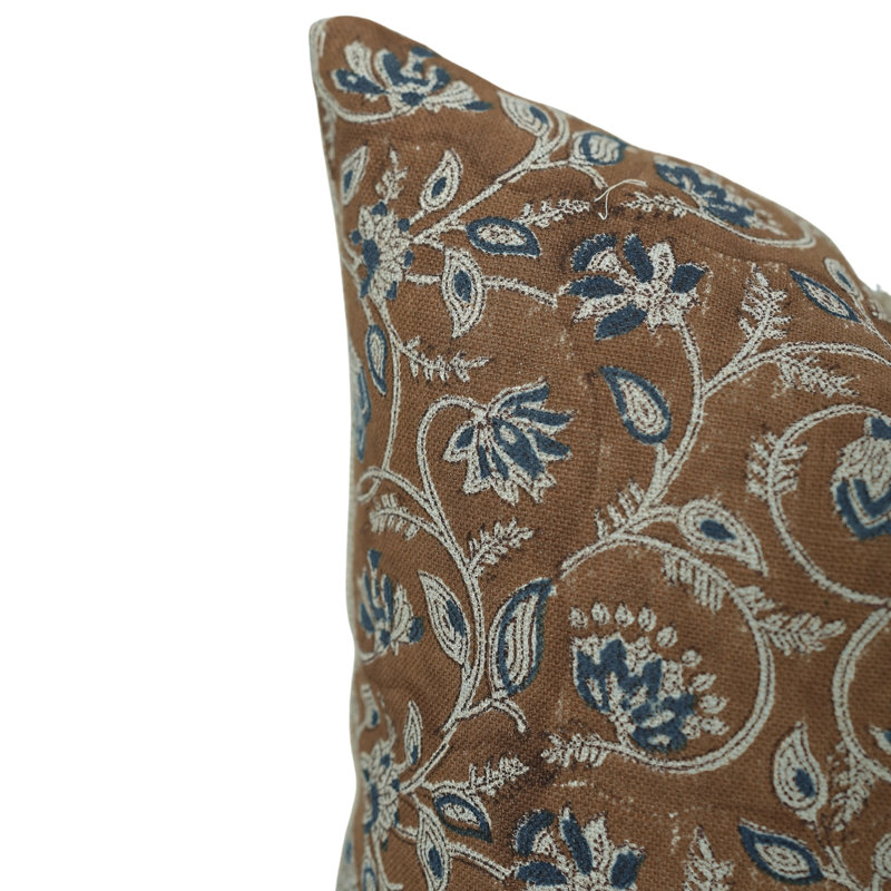 Housse de coussin décorative faite à la main pour salon Fab Fabine Saraswati, 24 po x 24 po