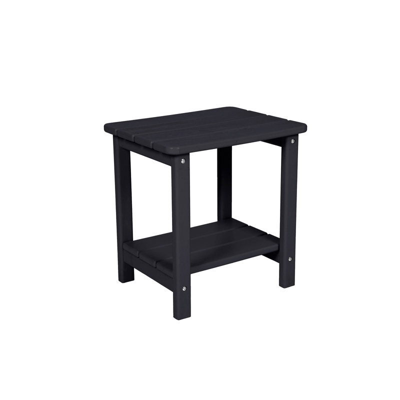 Folding Adirondack Chair With Side Table, 3-Piece Adirondack Chair Set With Wood Texture(Includes 2 Chairs And 1 Table)