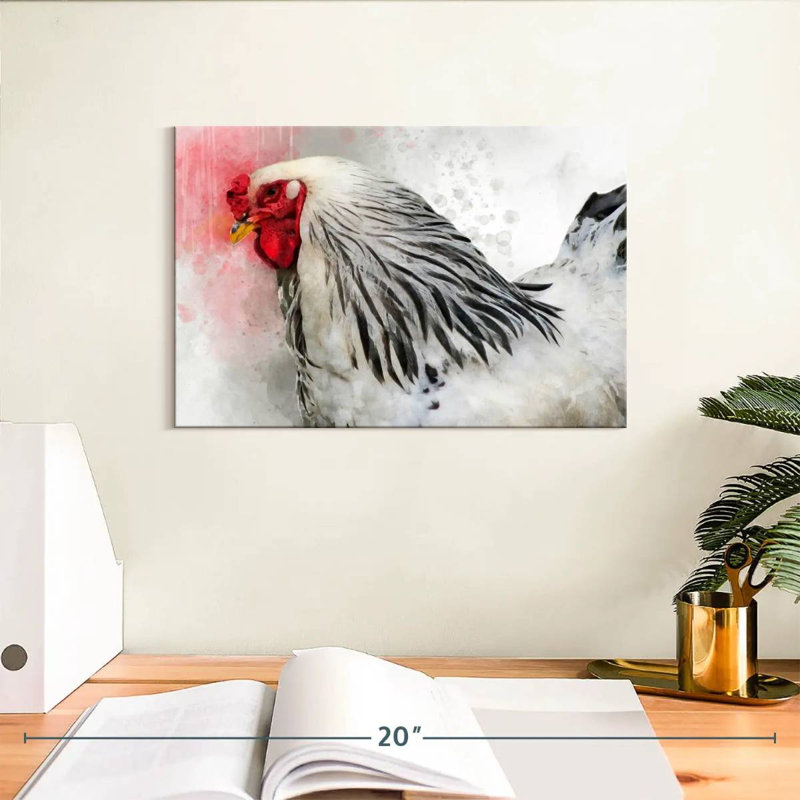 Brampt Brahma Rooster, 8" H x 12" W