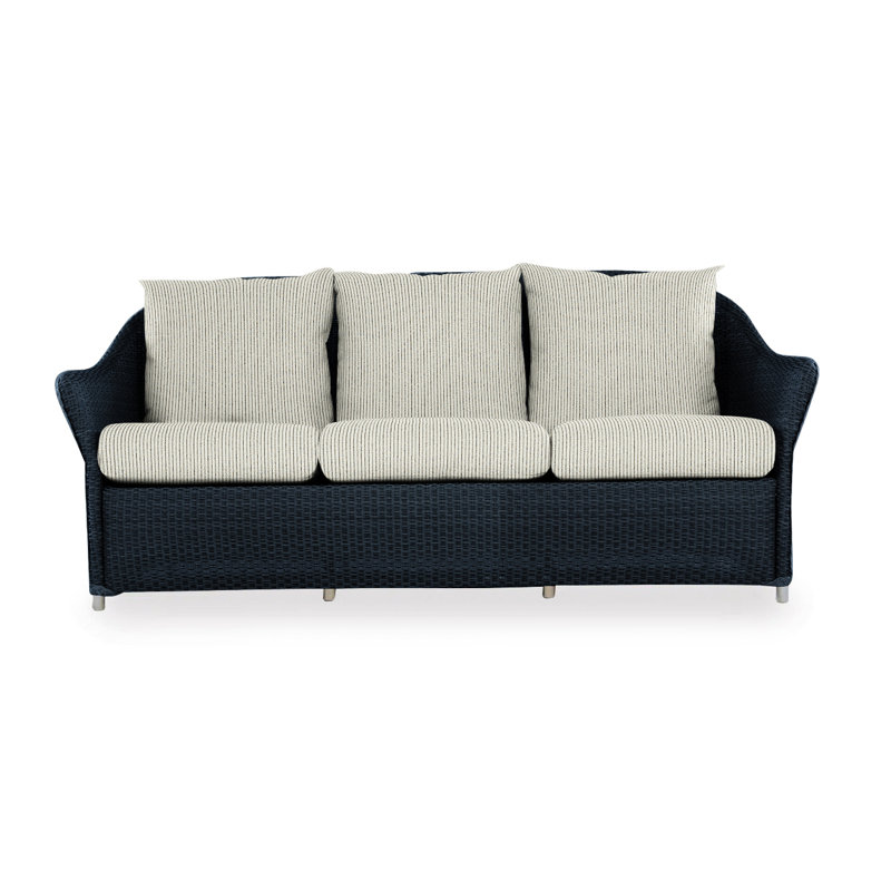 Weekend Retreat Outdoor 3 - Seat Patio Sofa, Stratosphere Cloud, Ebony