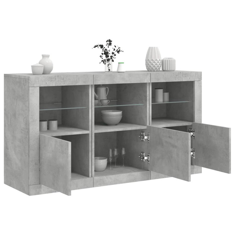 Azarriah 123cm Sideboard, Concrete Grey