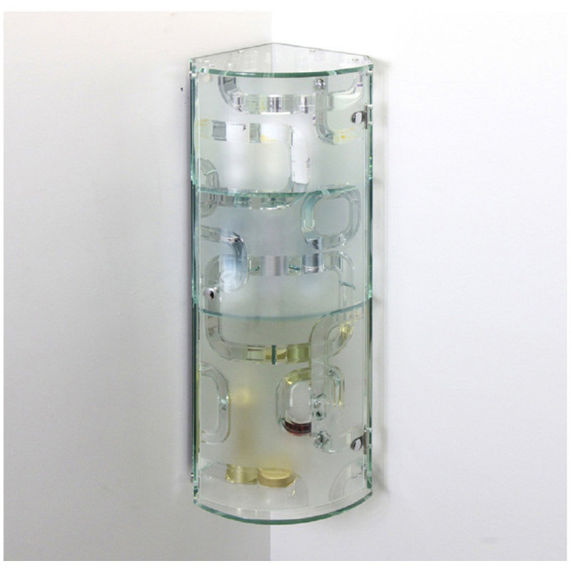 Armoire murale Adhafera l 10 po x H 28 po, Cristal blanc