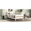 Lit simple en blanc, fabriqué en bois d'hévéa, tête de lit et rangement - pour les petits espaces, structure solide blanche faite de matériau adaptable aux zones, ambiance de chambre à coucher confortable, assemblage facile-38861704