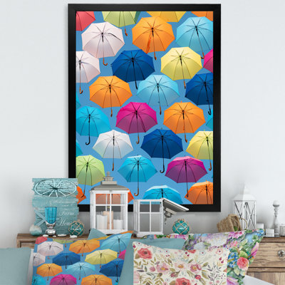 " Rainbow Umbrellas Collage II "