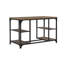 Bureau industriel en bois massif avec tablettes Rhem