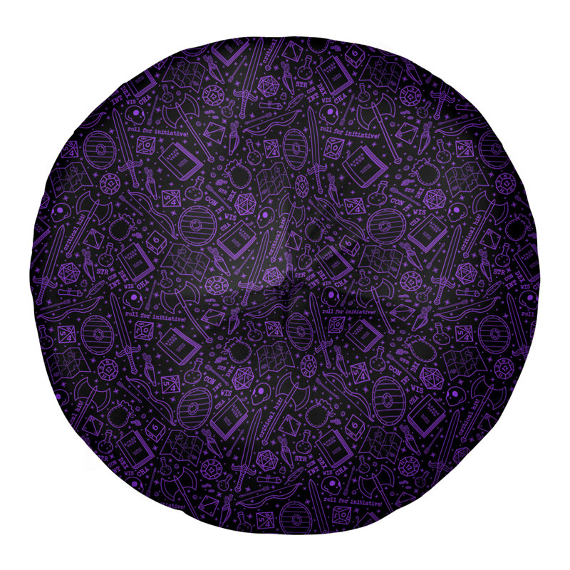 Coussin de sol Katelyn Elizabeth, 26 po x 26 po, Noir/mauve