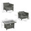Ajanai PE Rattan Garden Furniture Set with Gas Fire Pit Table-1994859940