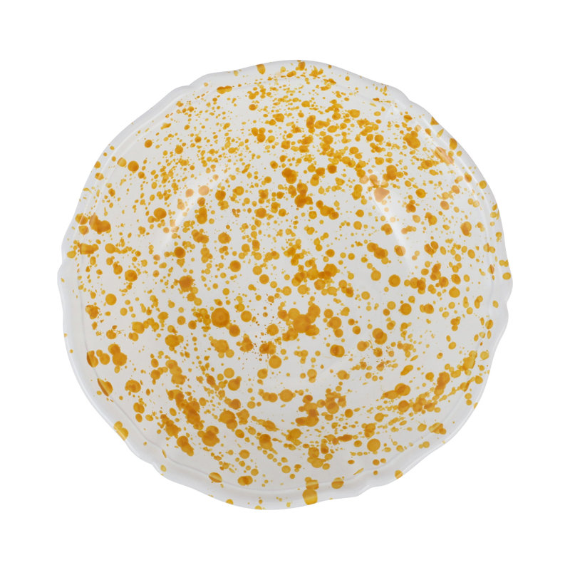 Bol de service AmalFitana Splatter, Jaune