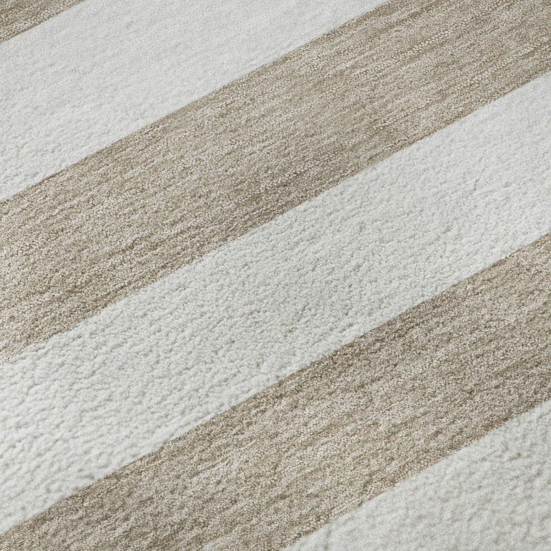 Premium Machine Washable Cerrito AMF528 Taupe Rug, Rectangle 10' x 14'