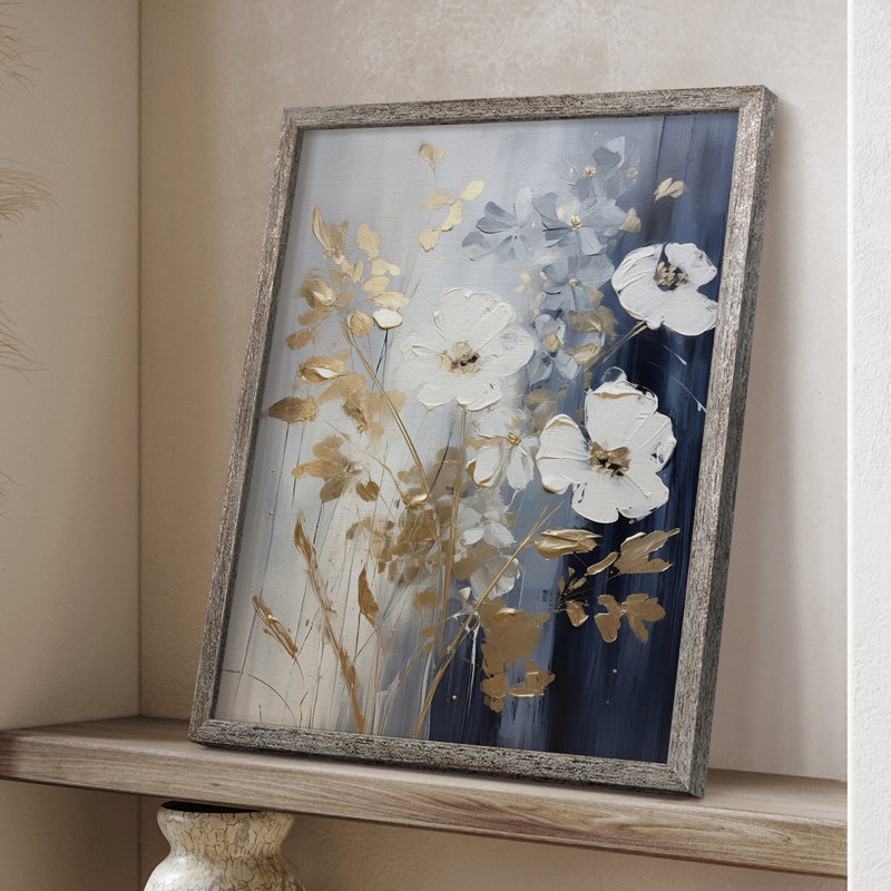 Reproduction encadrée FLORAL Series CCLxxxi - bois massif, H 11 po x l 9 po