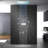 Luxury LED Rain Shower Head Complete Set Ceiling Mount with Multi Color Lighting and Remote Control