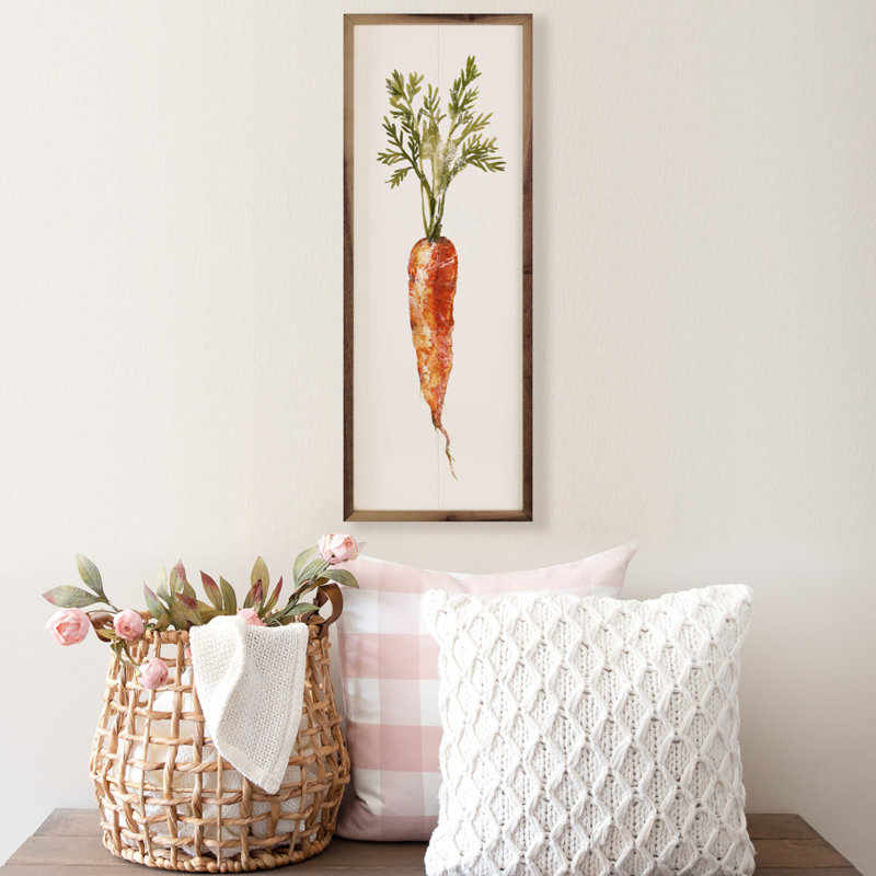 Fresh Carrot White, 12" H x 4" W x 1" D