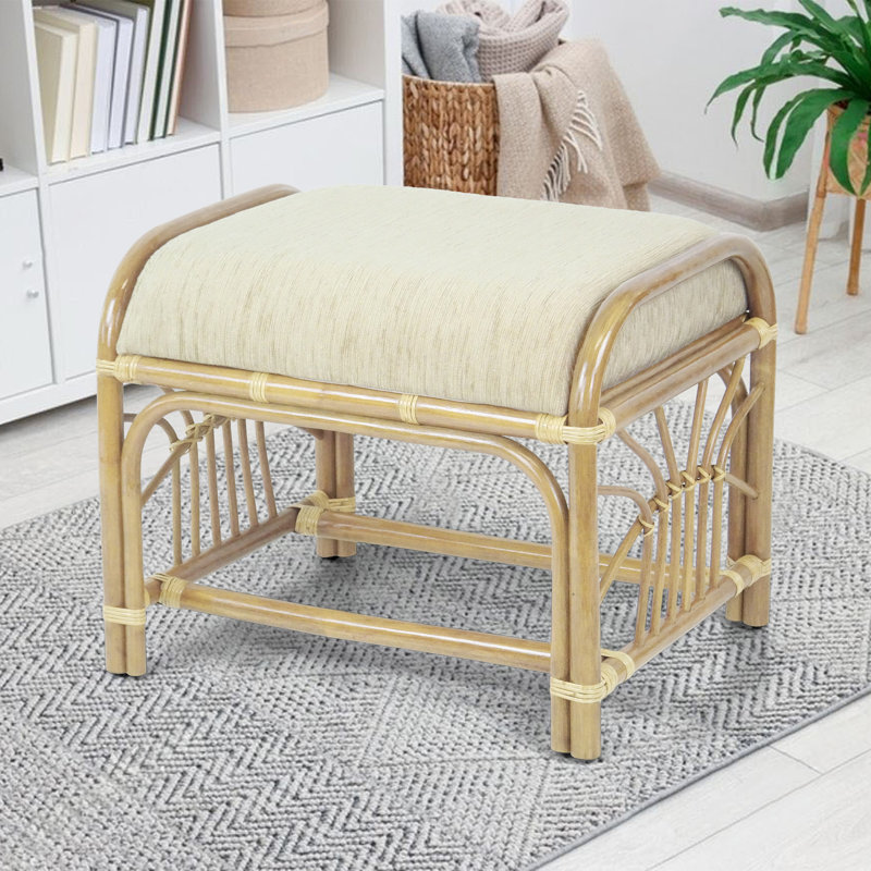 Repose-pieds rectangulaire large de 18 po Eukleides, Naturel