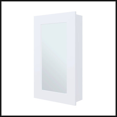 Armoire à pharmacie blanche avec miroir inclus