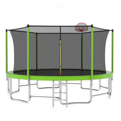 15 pi pour les enfants et les enfants avec filet de sécurité pour trampoline