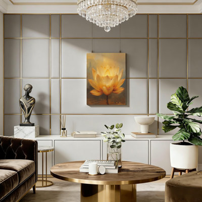 Impression sur toile Golden Lotus