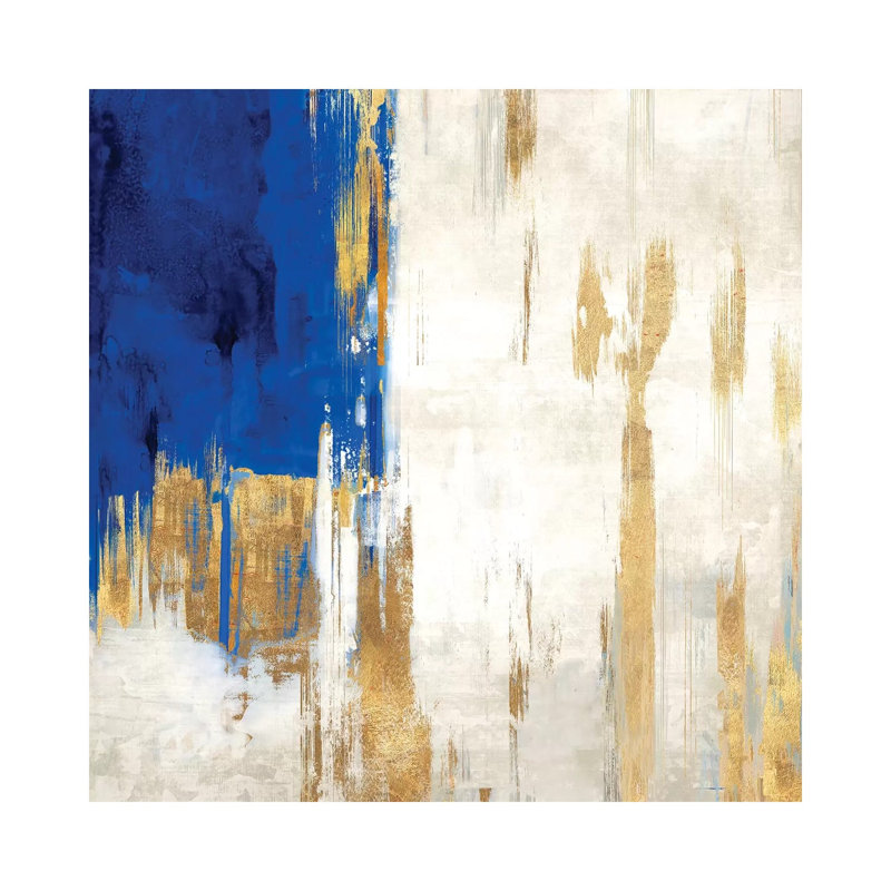 Indigo Abstract III by PI Galerie - Wrapped Canvas Painting, 30.48 cm H x 30.48 cm W
