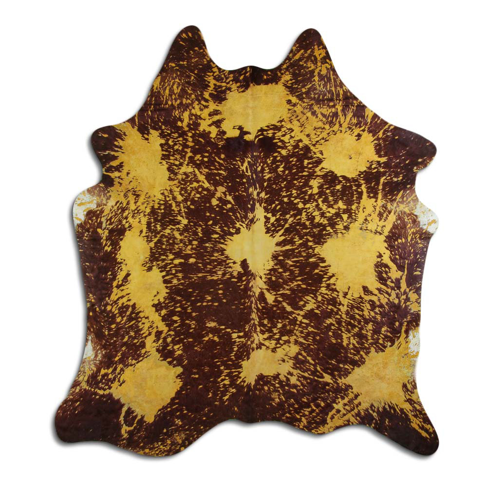 Foundry Select ACID WASHED HAIR ON Cowhide RUG DISTRESSED YELLOW 3 - 5 ...