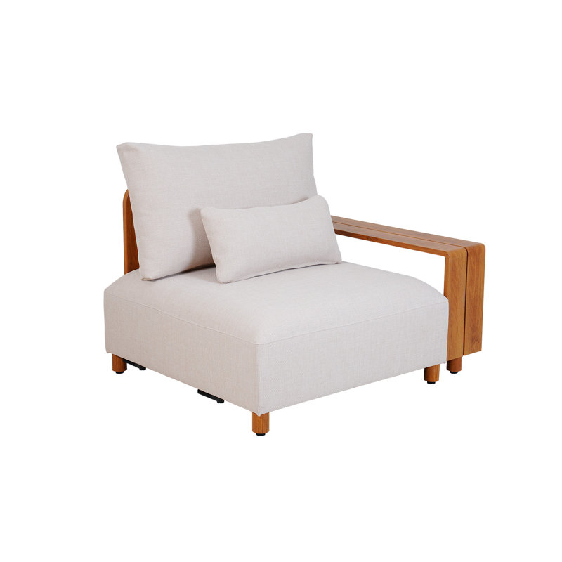 Canapé modulaire d'extérieur en aluminium Yanali