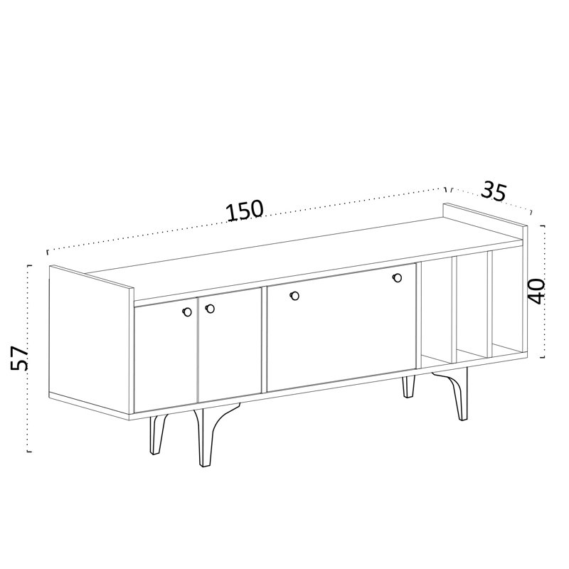 Gylfi Unfinished TV Stand for TVs up to 65"