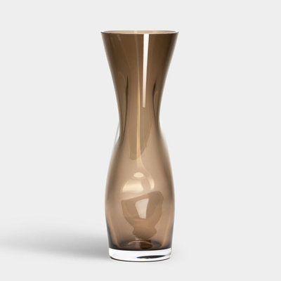 Vase Squeeze brun fumé petit