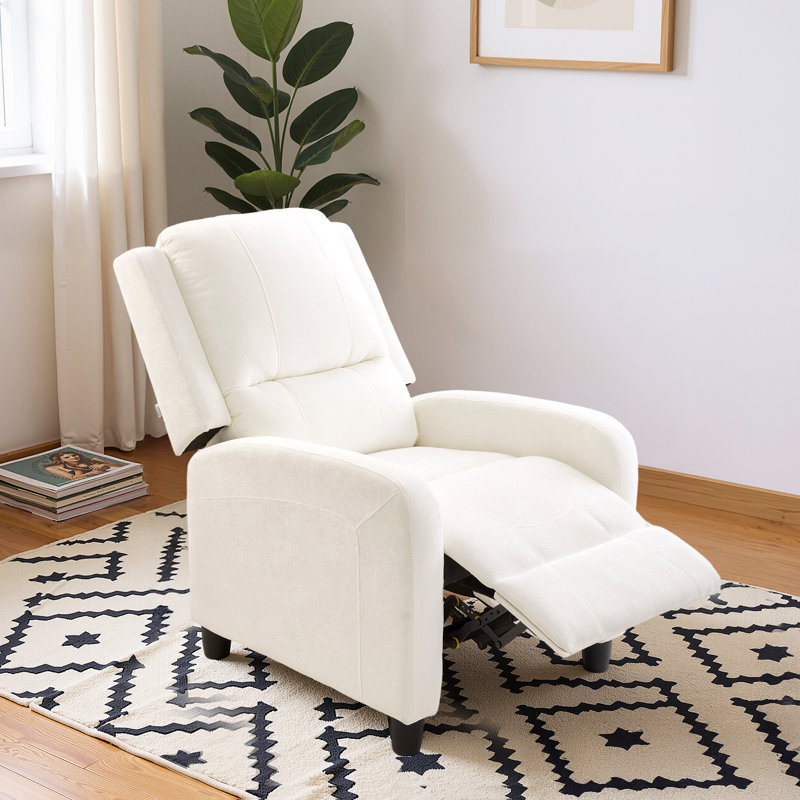 Single Recliners Recliner Armchair Reclining Chair, White