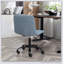 Chaise de bureau rembourrée en polyester, pivotante, réglable en hauteur, avec roulettes-537653104