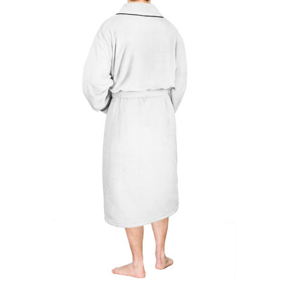 Kalyia Fleece Boy / Man+ Mid-Calf Bathrobe with Pockets