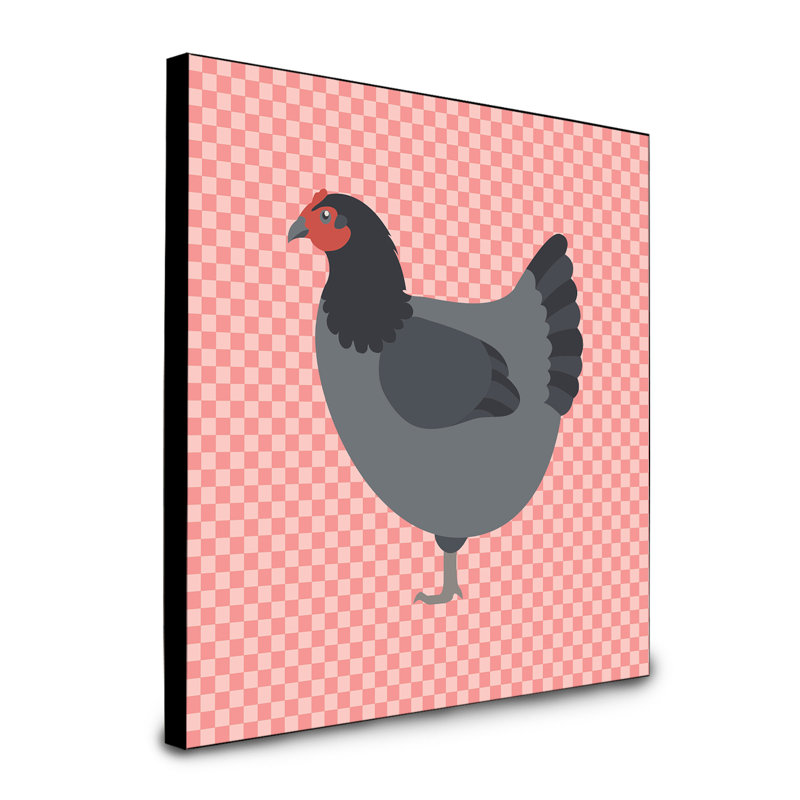 « jersey géant à damier de poulet », art encadré Ostrello, Rose