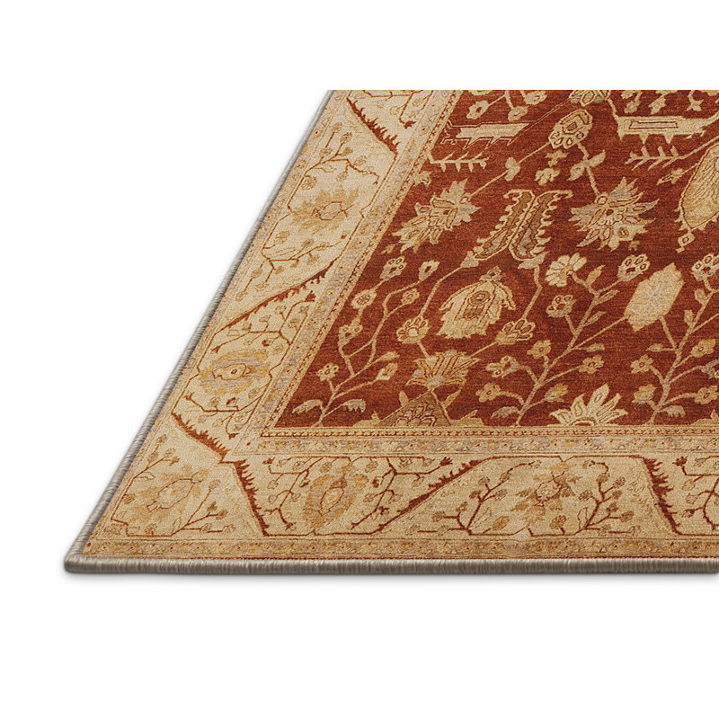 Tapis beige / brun Livistona, Rectangle 7 pi x 10 pi