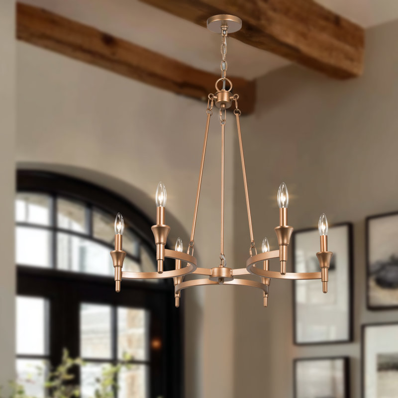 Lustre transitionnel à 6 lumières 6 lumières