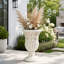Pot à fleurs rétro en forme de pierre avec piédestal et urne en résine pour patio