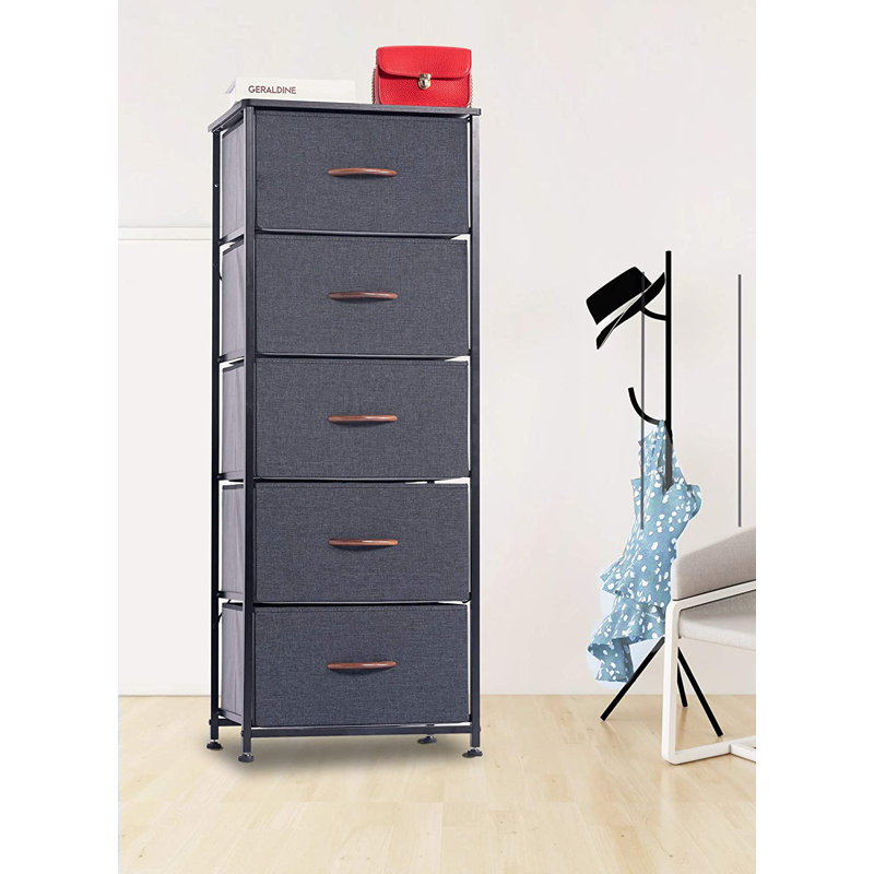 Retta 15'' W 5 - Drawer Dresser, Dark Indigo