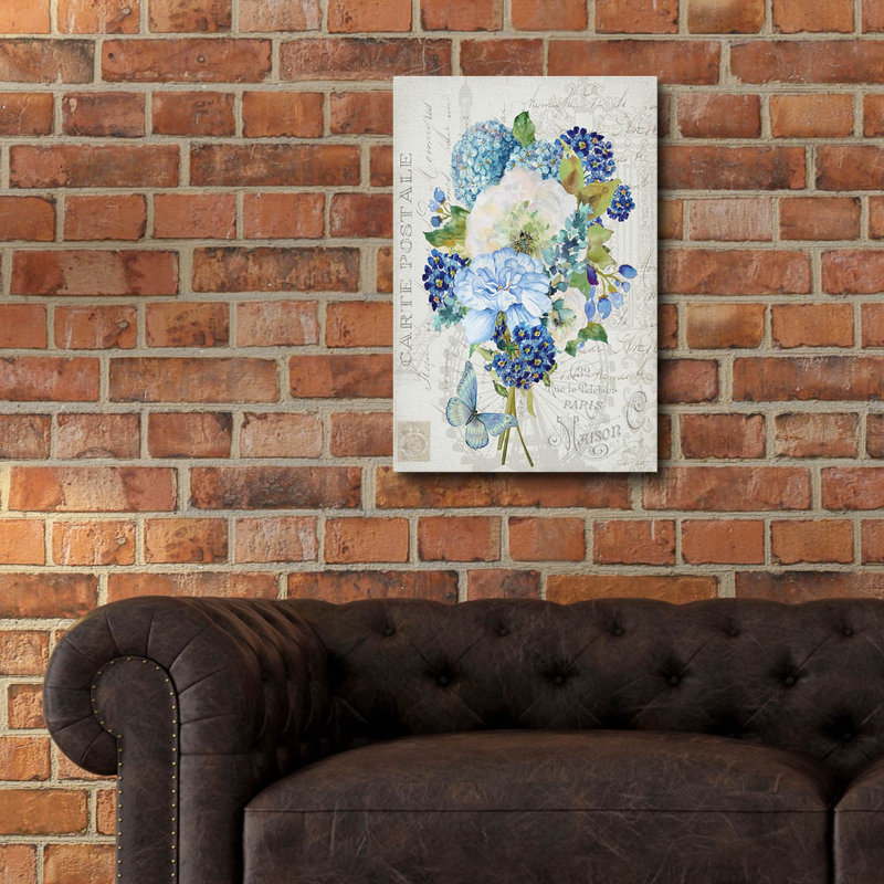 «Bouquet Francais C» par Jean Plout, art mural en verre acrylique, H 24 po x l 16 po x P 0,2 po