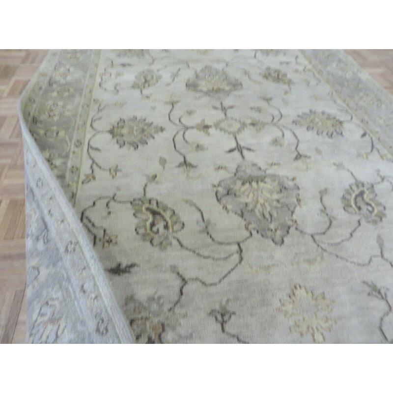 Tapis oriental noué à la main beige Oushak