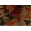 Tapis intérieur en laine rouge/beige 3 pi 2 po x 6 pi à main one-of-kind noué la Vilonia
