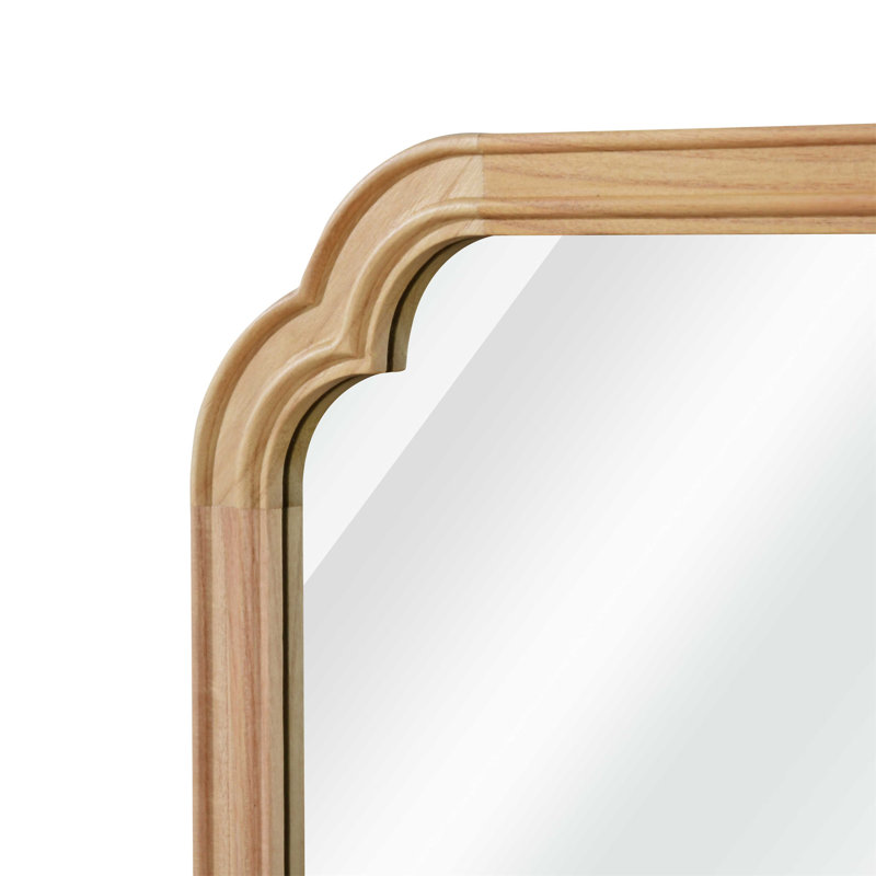 Miroir de coin, 30 po x 20 po, Bois naturel