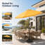 Parasol de marché solaire pour terrasse avec inclinaison et manivelle 10 pi.-747215604