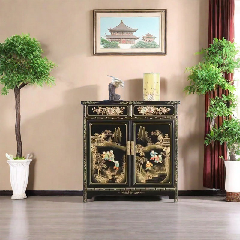 Armoire peinte à la main avec deux portes