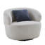 Fauteuil demi-tonneau pivotant, fauteuil d'appoint beige
