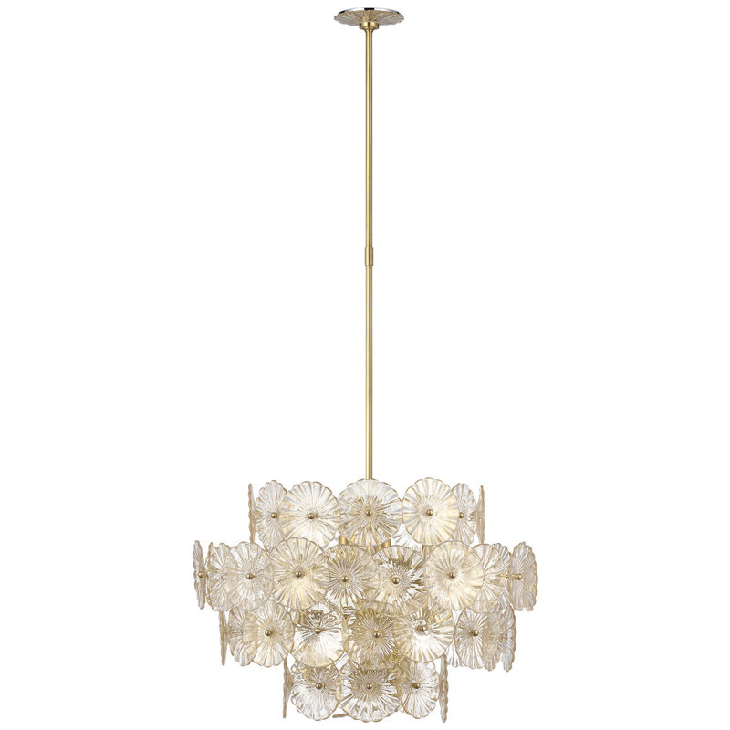Julie Neill Gianna 24" Chandelie, Gold, Hand-Rubbed Antique Brass