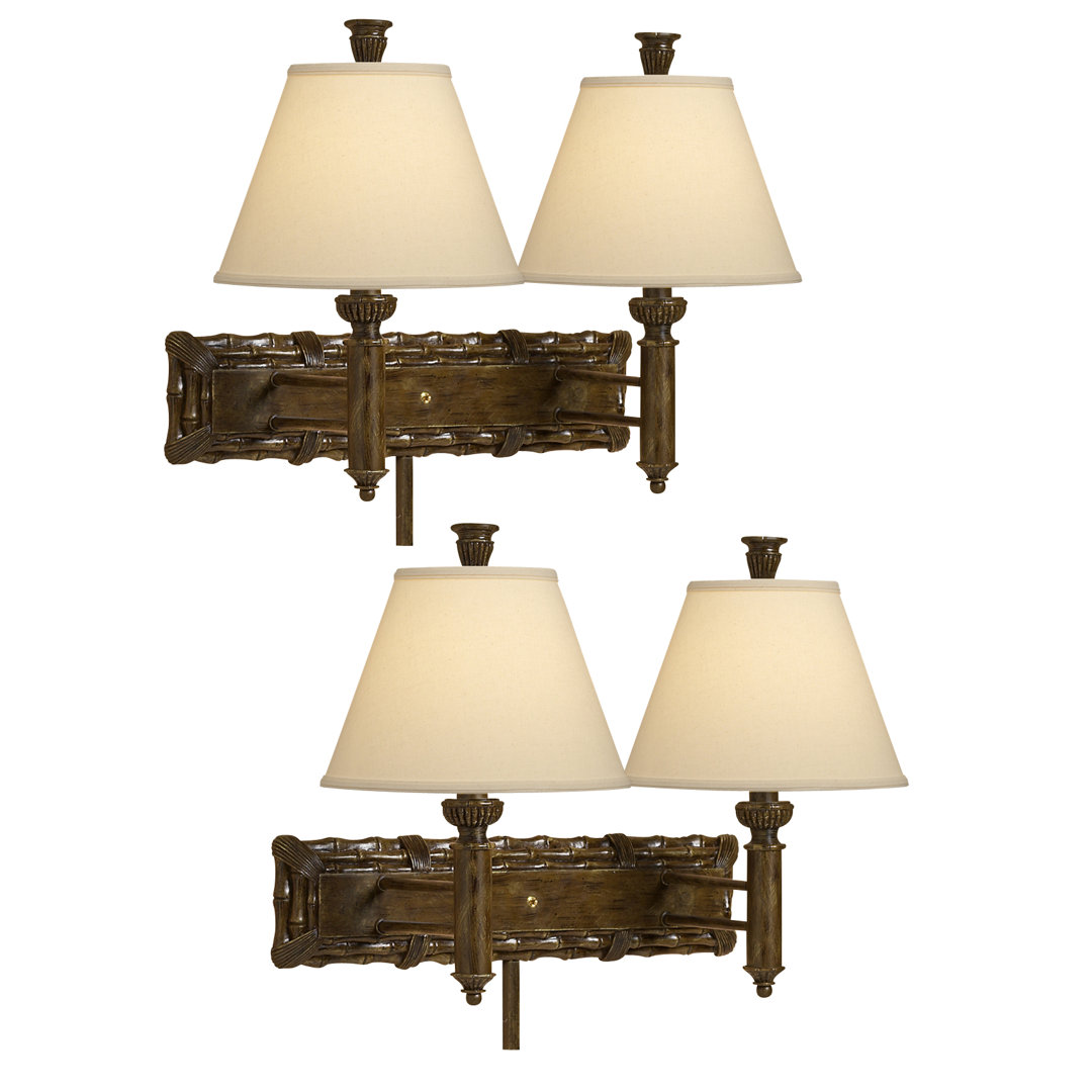 Resin Plug-in Armed Sconce (Set of 2) Medallion Lighting