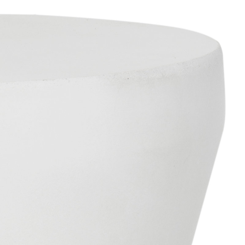 Outdoor Cybele Concrete Stool, White