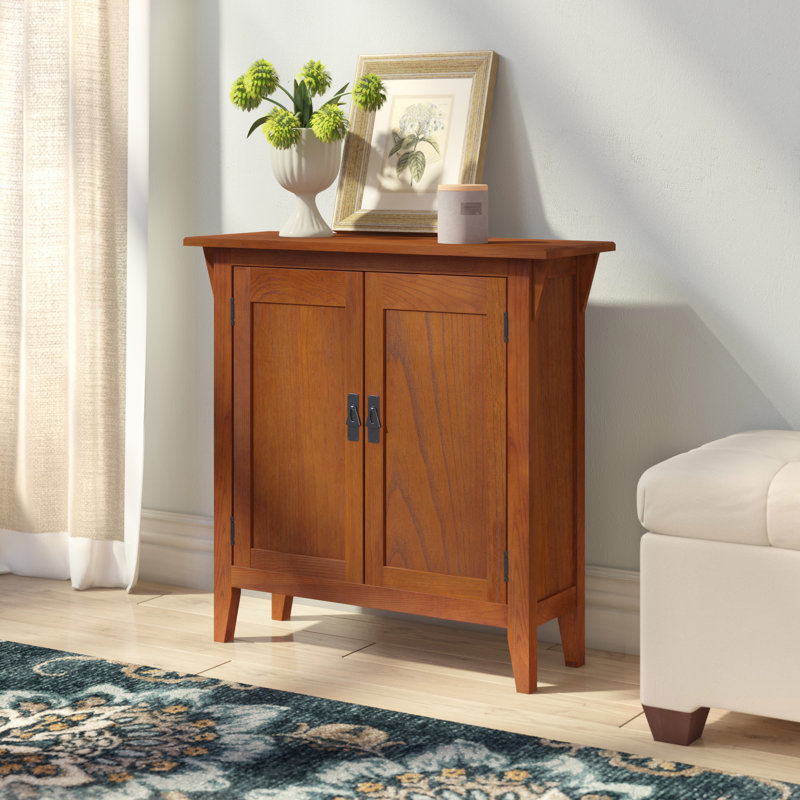 Wilfredo Mission-Style Manufactured Wood Accent Cabinet , Russet/Blackened