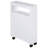 Space-saving Rolling Mdf Cabinet For Bathroom Storage - Sleek White Finish