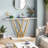 43 Inch Modern Console Table With Faux Marble Top And V-Leg Metal Frame For Hallway, Living Room Or Foyer