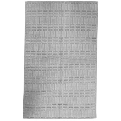 Tapis en coton noué à la main gris clair