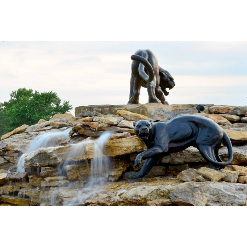 Panther Bronze Garden Statue