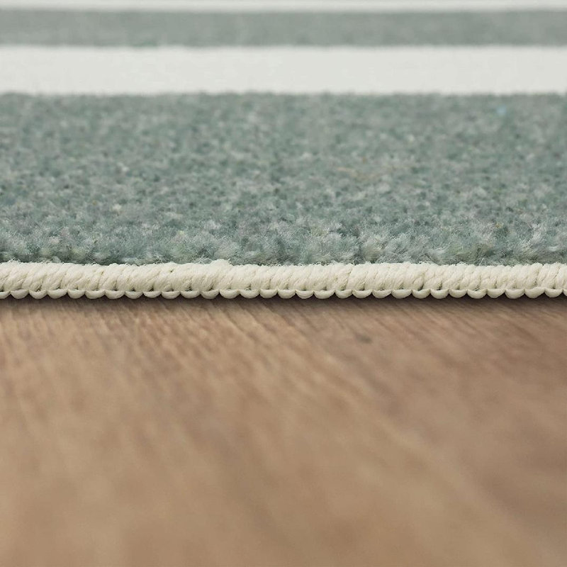 Tapis de couloir gris intérieur / extérieur en polyester touffeté à la machine 2 pi x 8 pi Anyjah