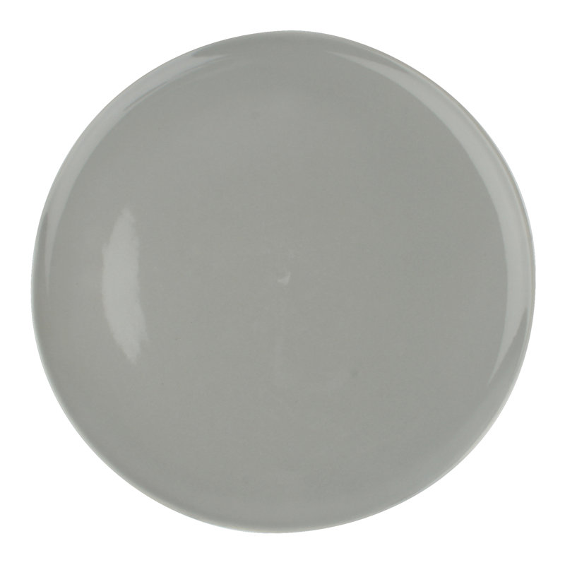 Assiette plate en toile bisque 11 "Canvas Home, gris